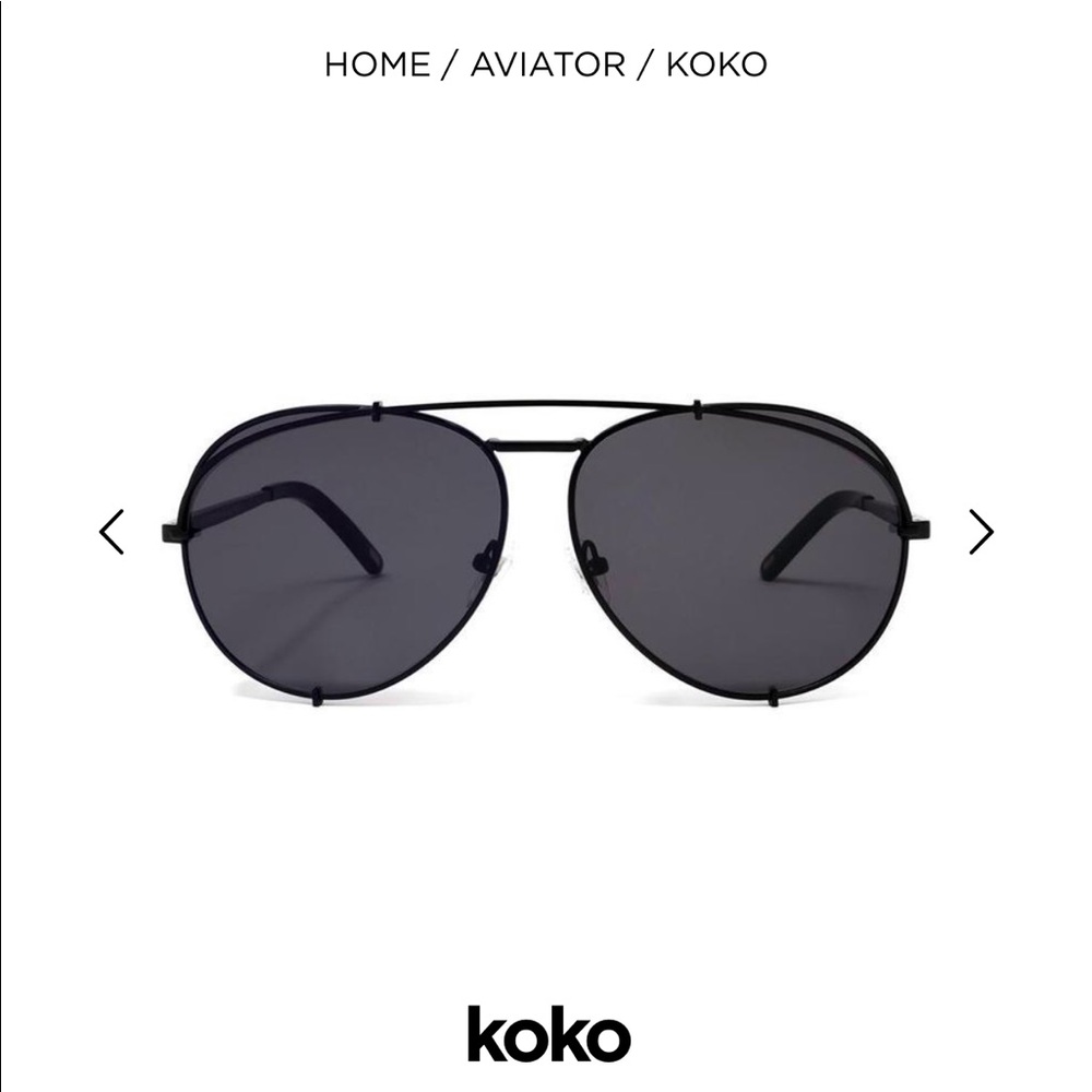Koko Diff Sunglasses - black matte gray lenses